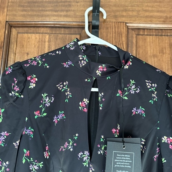 MAC DUGGAL Long Sleeve Keyhole Fit And Flare Midi Dress - Picture 7 of 7